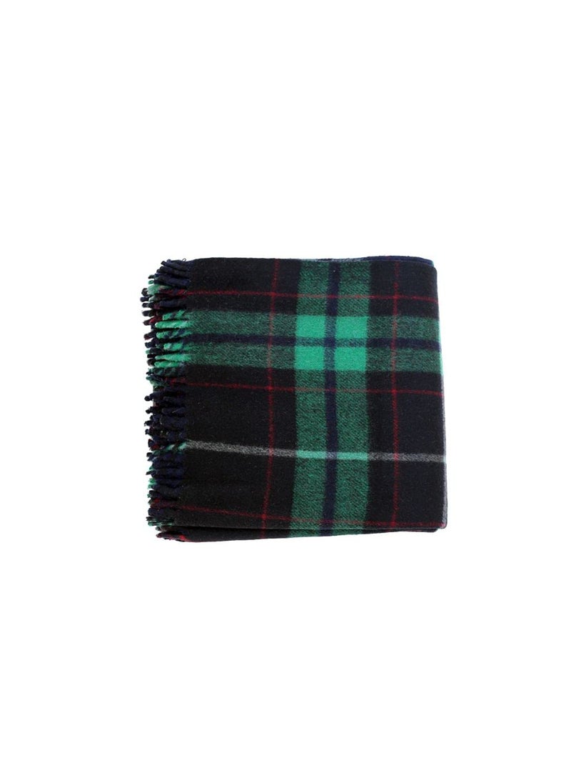 OMAJA HOME Luxury Kashmiri Marino Hoziery Pure Woolen Blanket Single Bed for HotelGuest HouseHospital Green Pack of 1