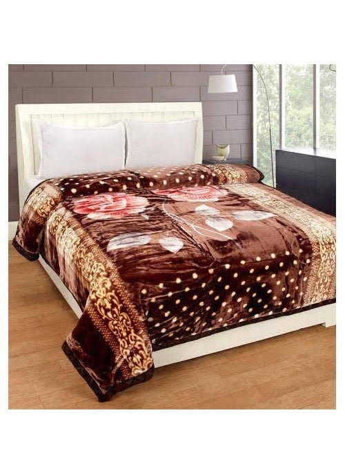 ELSTONE Mink Woolen Printed Blanket for Heavy Winters Multicolor Double Bed 220 cm x 240 cm Lightweight Speacially for Diwali Gift with Bag Packing Color18