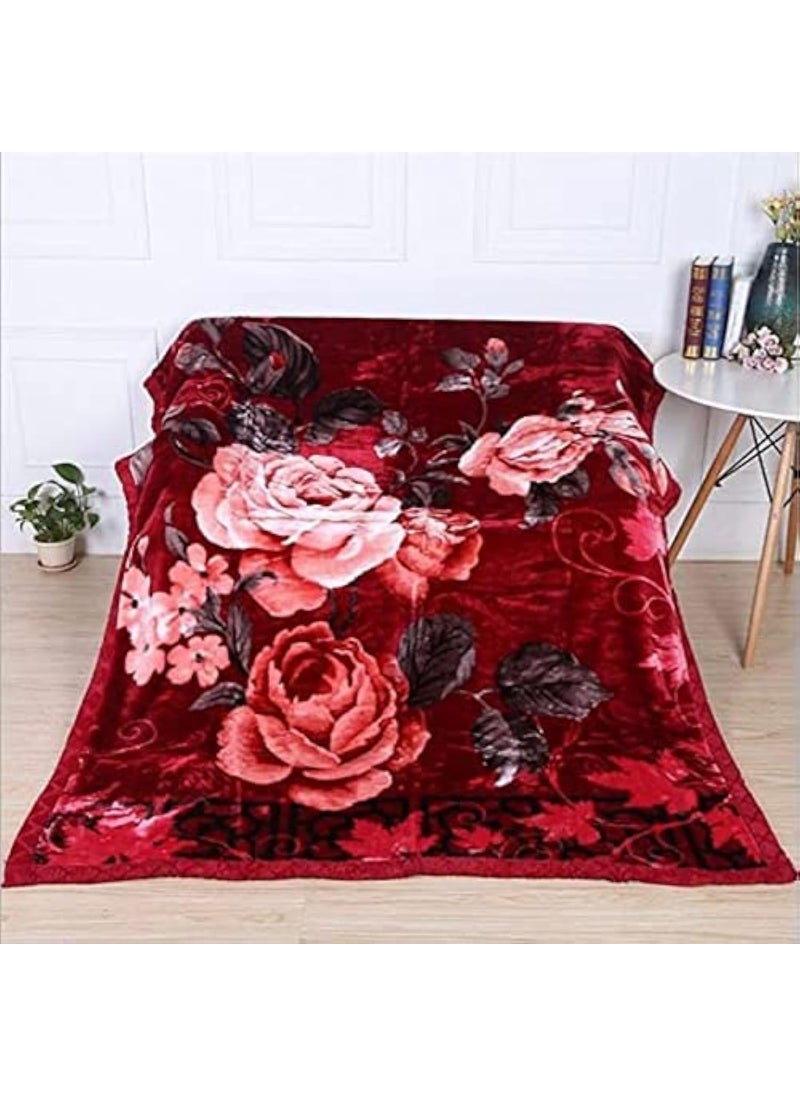 Bezzilish Home Wool Relief Blanket for Heavy Winter Single Bed Full Size for Donation and Gift Purpose with a Fancy Bag Pack of 1 Multicolor LightWeight