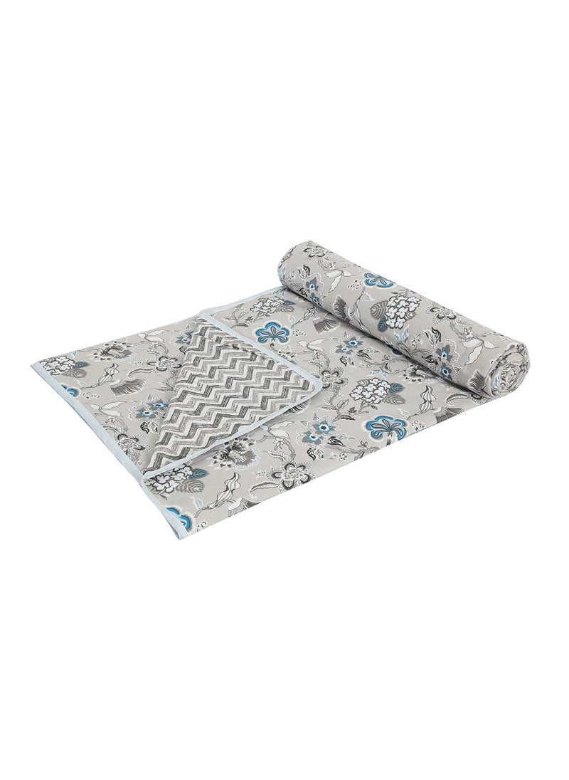 DEILYVERY Super Soft Cotton Floral Pattern Lightweight Double Bed BlanketDuvetComforterAC Dohar