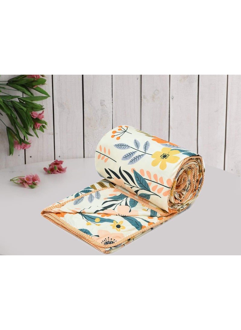 COZY FURNISH Super Soft Brushed Microfiber Cotton 2 Layer Breathable Single Dohar Lightweight Warm Bed Dohar 57X87Inches 144X220CM Dohar Throws for Bed TC 144