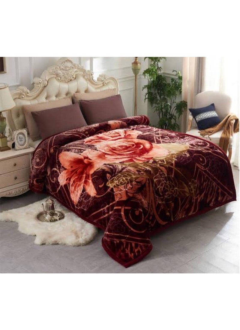 OMAJA HOME Cotton Reversible Printed Soft and Warm Double Bed Size Dohar AC Comfort Blankets for Bedroom Multicolour Standard
