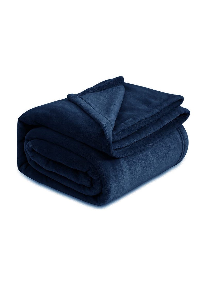 VAS COLLECTIONS Premium Plush Summer Single Bed DoharAC Blanket 200 GSM Reversible Lightweight Cozy Soft for Bed Sofa Couch Travel Camping 225x150 cm Blue