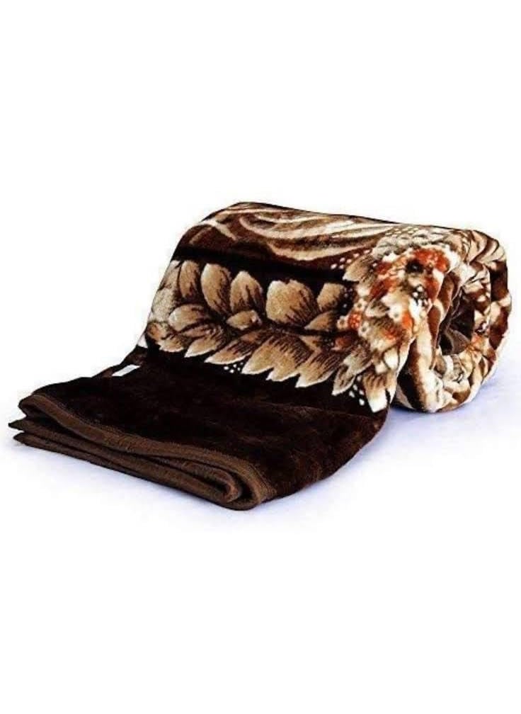 Bezzilish Home Luxurious Blanket Double Bed for Heavy Winter Mink Blanket Lightweight Specially for Diwali Gift Size 220 X 240 Cm Pack of 1 Multicolor 01
