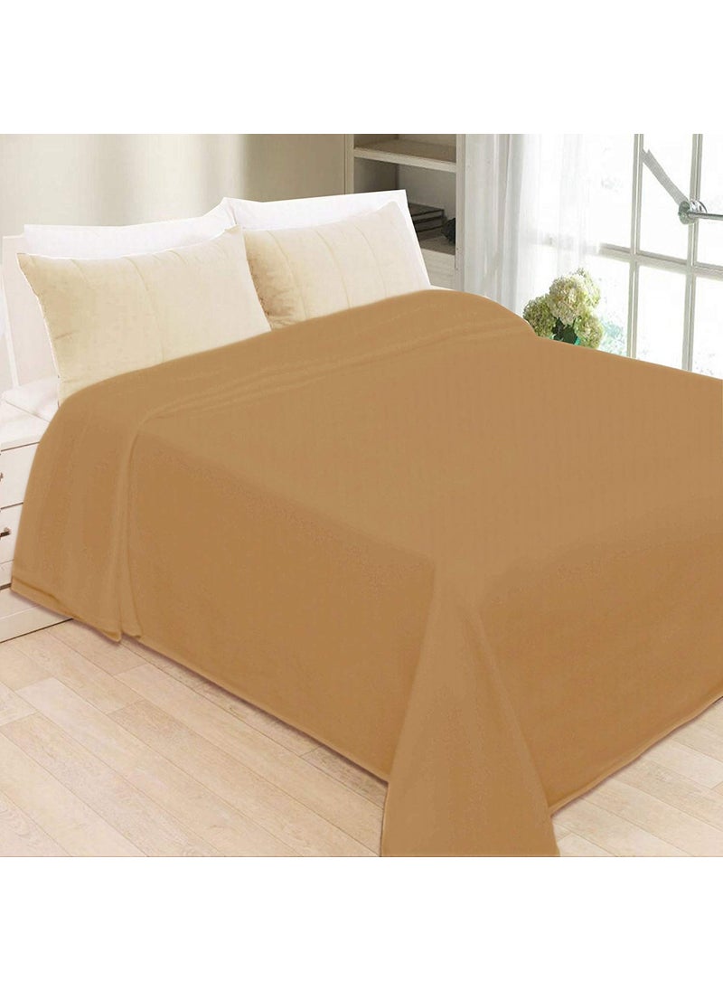 Talwar Home Decor Double Bed Ac Fleece Blanket Size Double 90X100 Inch CamelCaramel