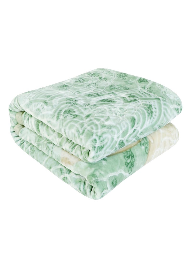 OMAJA HOME Cloudy Super Soft Fabric Floral Printed HeavyDuty Luxury Ultra Two Ply Double Blanket for Winters with English Colors Stylish Bag Packing