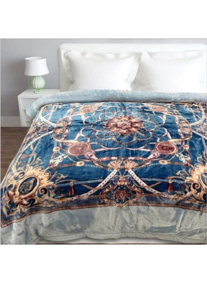 ELSTONE Home Gold Premium 2Ply Double Bed Blanket Heavy Ultra Soft and Warm for Automn Winter with Fancy Bag Special for Diwali Gift and Marriage Purpose 16