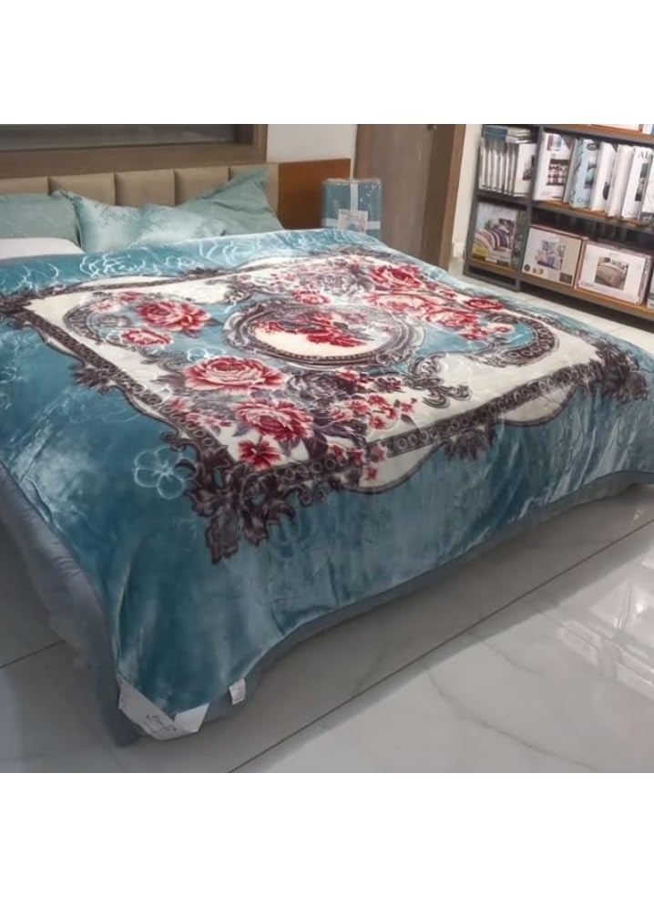 ELSTONE Home Gold Premium 2Ply Double Bed Blanket Heavy Ultra Soft and Warm for Automn Winter with Fancy Bag Special for Diwali Gift and Marriage Purpose 3