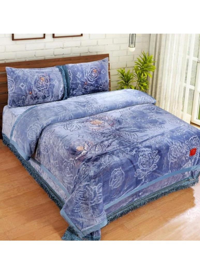 Elstone Home Modern Print King Size 2ply Super Soft Cloudy Blanket for Heavy Winter 54 kg with Fancy Bag Packing Pack of 1 Multicolor09