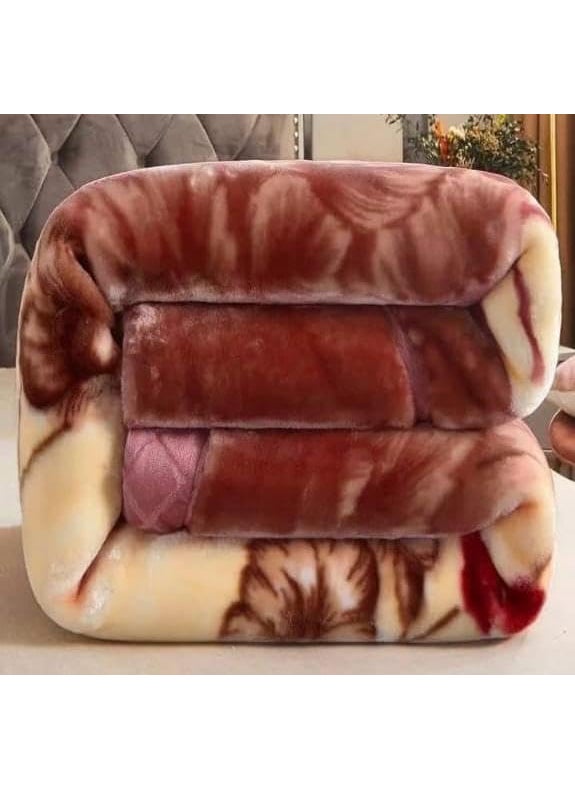 Elstone Home Modern Print King Size 2ply Super Soft Cloudy Blanket for Heavy Winter 54 kg with Fancy Bag Packing Pack of 1 Multicolor05