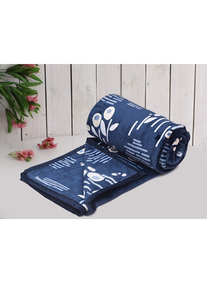 COZY FURNISH Super Soft Printed Single Bed Mink Blanket with Satin Border Size 152 X 221 Cm and 1220 GramsPack of 1 Ideal for Light to Medium Winter AC Use Travel Blanket Camping