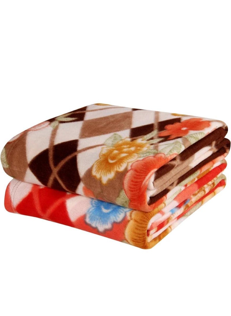 OMAJA HOME Single Bed Soft Touch Light Weight Fleece BlanketWarm BedSheet for Light WintersSummerAC Blankets Single BedPack of 2