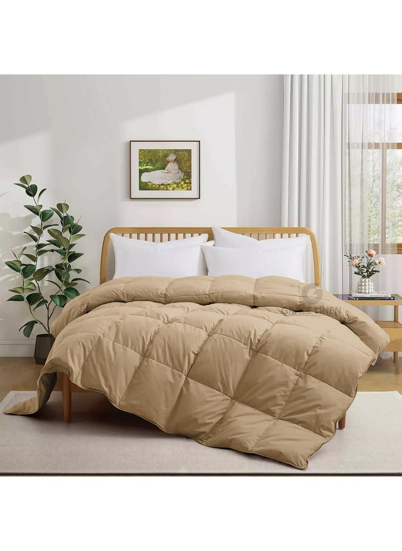 500 GSM Winter BlanketComforter Single Size 60X90 Unique Design Heavy Winter Quilted Comforter 500 GSM Microfiber Fill Rajai Single Size Beige Color