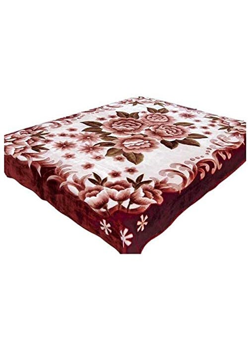 ELSTONE HOME Wool And Wool Blend Standard Blanket Multicolour Pack of 1 Lightweight