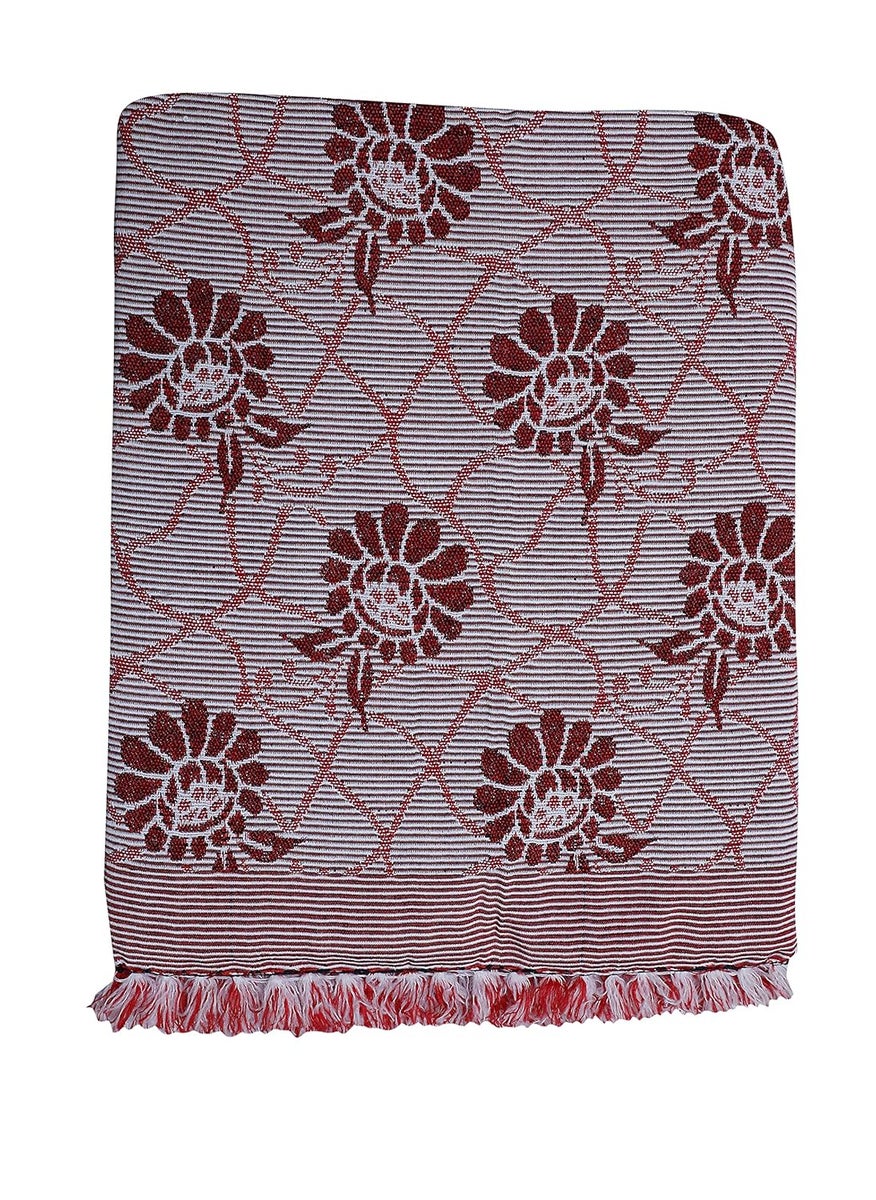 Saagar Tex Single Size Poly Cotton Blanket for Men and WomenChaddarAC ComforterSize 60x90 All SeasonColor MaroonPack of 1 Blanket
