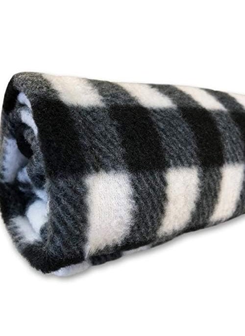 MAMRAJ Black and White Acrylic Wool Blankets Warm and Soft FullLength CheckDesign Single Bed Blanket 200 cm x 130 cm Set 10