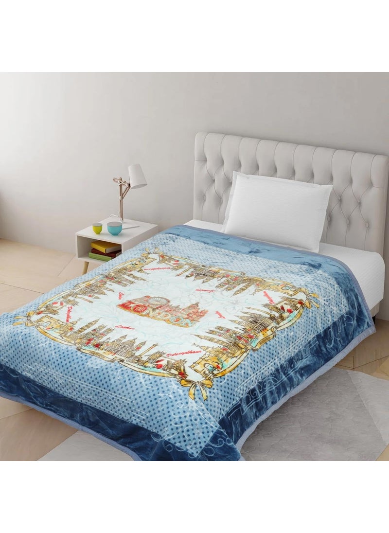 Bezzilish Home Luxurious Blanket for Single Bed Blanket Ultrasoft Blanket for Winter Mild Winter Sofa Couch Single Size 60x90inches with Fancy Bag Packing Pack of 1 Multicolor04