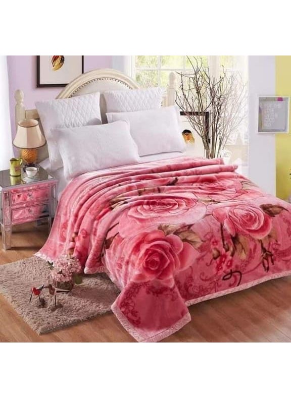 Bezzilish Home Ultra Soft Luxurious Embossed Very Warm Korean Mink Double Bed Blanket Double Ply Super Soft Blanket for Ac Room Size 9090 Inches Special for Diwali Gift Multicolor 03