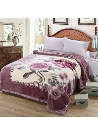 Elstone Home Supersoft Micromink Double Bed Blanket for Heavy Winters 650 GSM Supersoft Double ply Blanket Warm Lightweight Double 200x220 cmPurple
