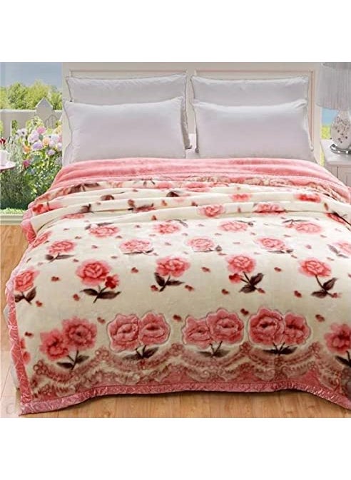 ELSTONE HOME Super Soft Cloudy Double Bed Blanket for Heavy Winter 2 Ply Mink Blanket King Size with a Fancy Bag Packing 4 Kg Pack of 1
