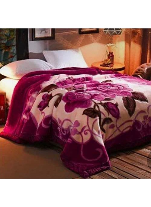 ELSTONE HOME Super Soft Cloudy Double Bed Blanket for Heavy Winter 2 Ply Mink Blanket King Size with a Fancy Bag Packing 4 Kg Pack of 1