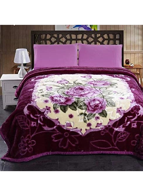 ELSTONE HOME Super Soft Double Ply 480 TC Mink Blanket Luxury Double Bed Double Ply Imported Mink Blanket for Heavy Winters 4kg King Size Pack of 1