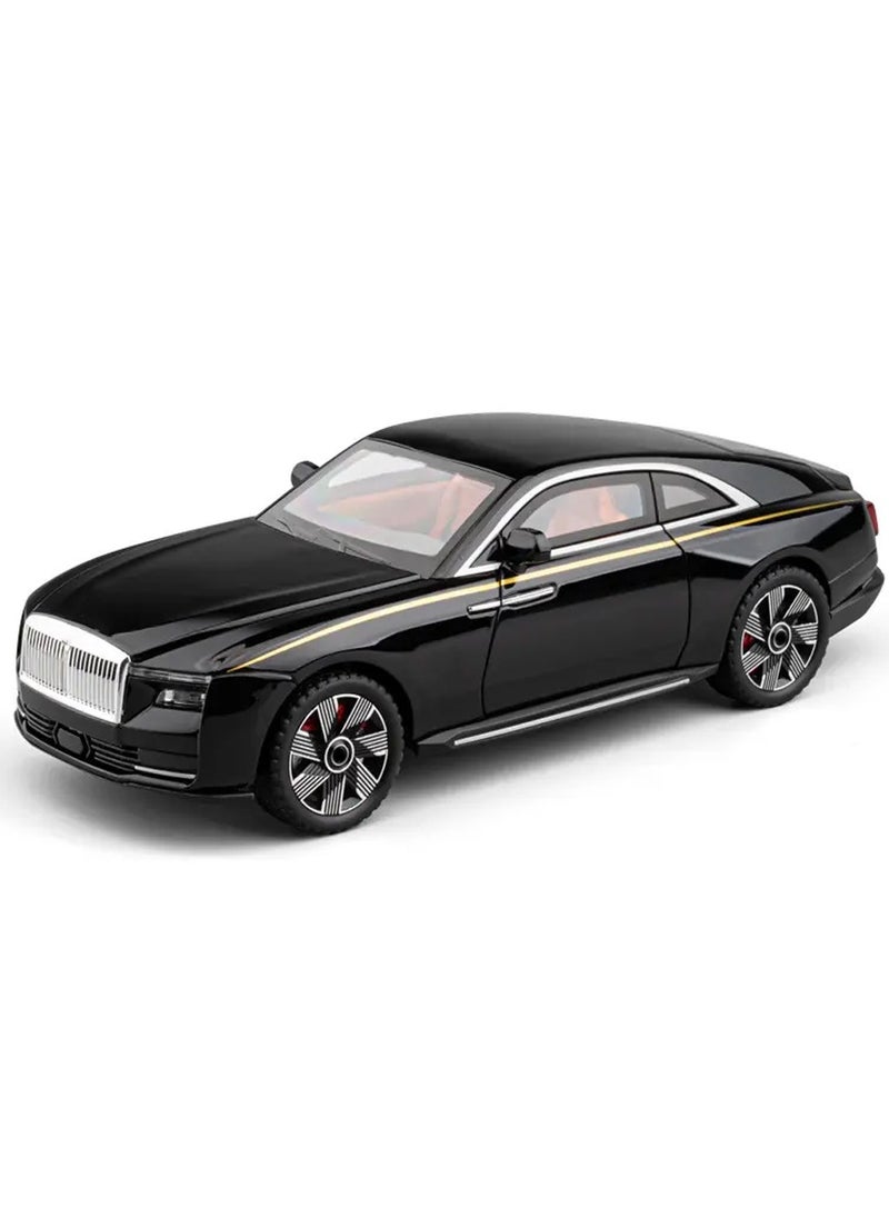 Pull Back Action 1:24 Scale Diecast Model Alloy Metal Toy Car for Kids with Openable Doors & Light