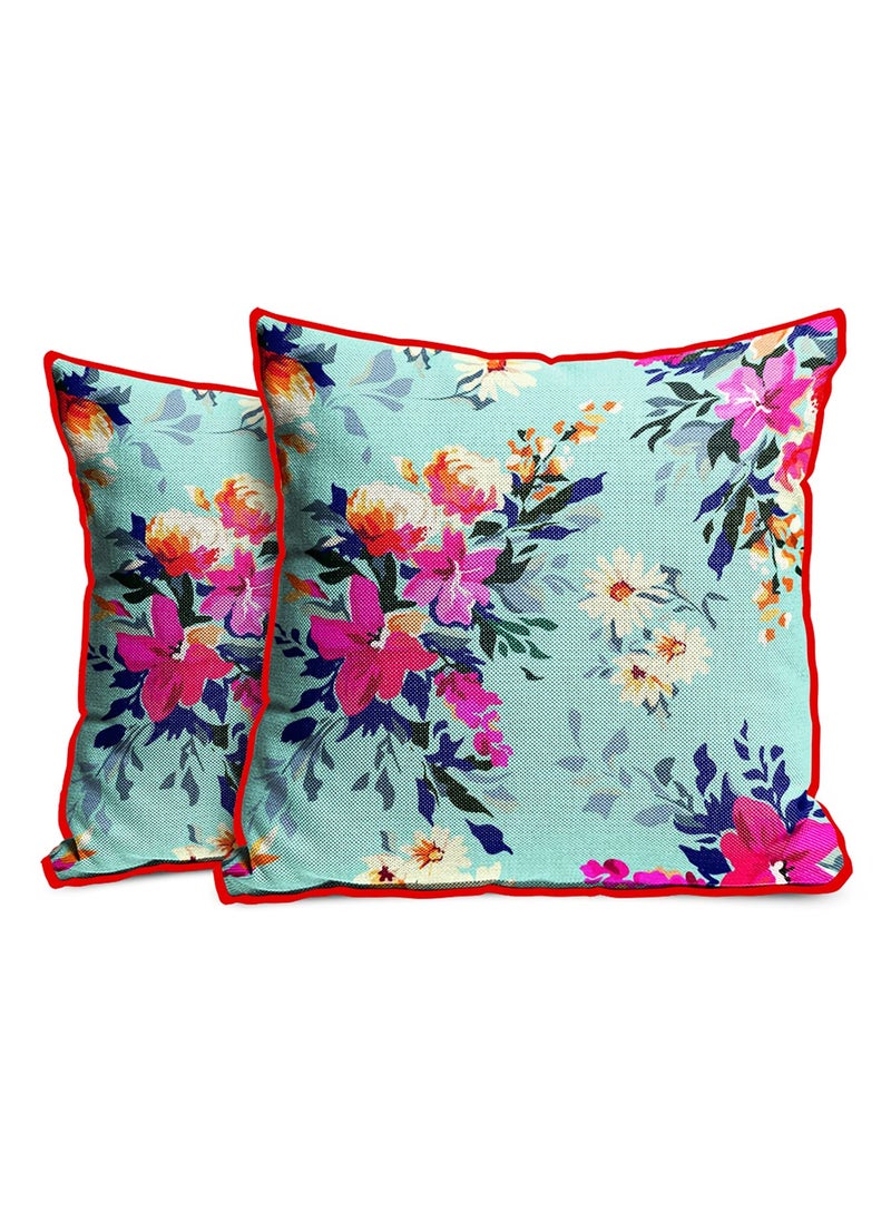 MUKESH HANDICRAFTS Jute Exclusive Decorative ThrowPillow Covers Cushion Covers for Living Room Bed Room SofaChairs Set of 2 Multicolour Size 24 x 24 Inches