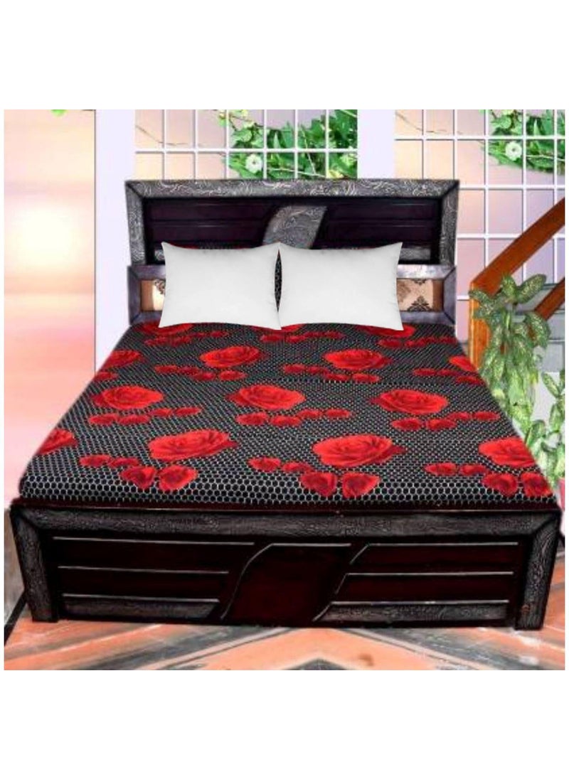 Supreme Home Collective 144 TC Microfiber Printed 1 Double Bedsheet Without Pillow Cover Size 88 x 88 inch