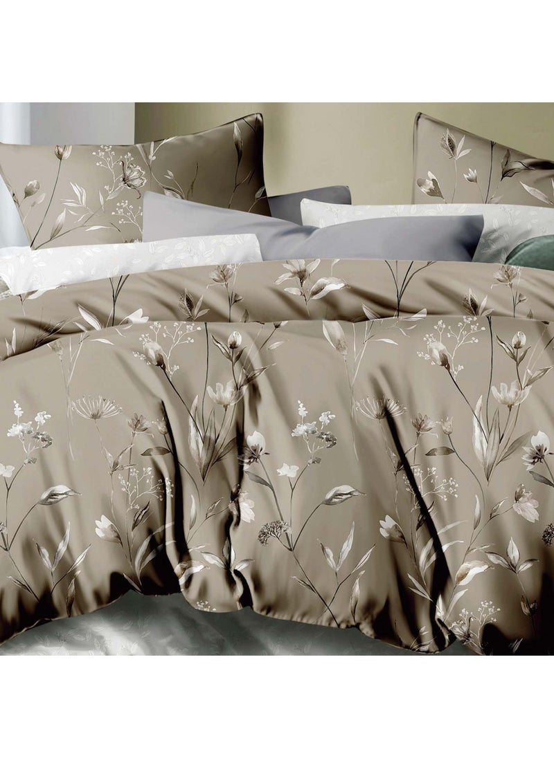 SPREAD SPAIN Microfiber Super King Size Bedsheet 220 TC Printed Bedsheets for Double Bed with 2 Pillow Covers Non Iron Bedsheet Floral 108 x 108 inch SPLXL BSD 390