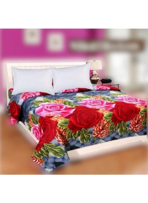 Supreme Home Collective 144 TC Microfiber Printed 1 Double Bedsheet Without Pillow Cover Size 88 x 88 inch