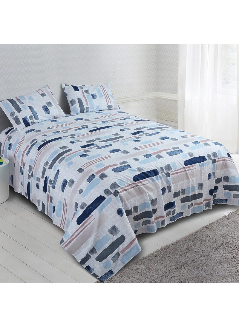 Spread Spain Microfiber Super King Size Bedsheet 220 TC Printed Bedsheets for Double Bed with 2 Pillow Covers Non Iron Bedsheet 108 x 108 inch SPL BSD 335