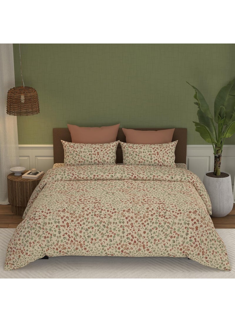Trident Bedsheet Set Home Essential Linen Cottage 100 Cotton King Size Bedsheet for Double Bed Superior Softness 144 Thread Count 1 Bedsheet 2 Pillow Covers Chloe