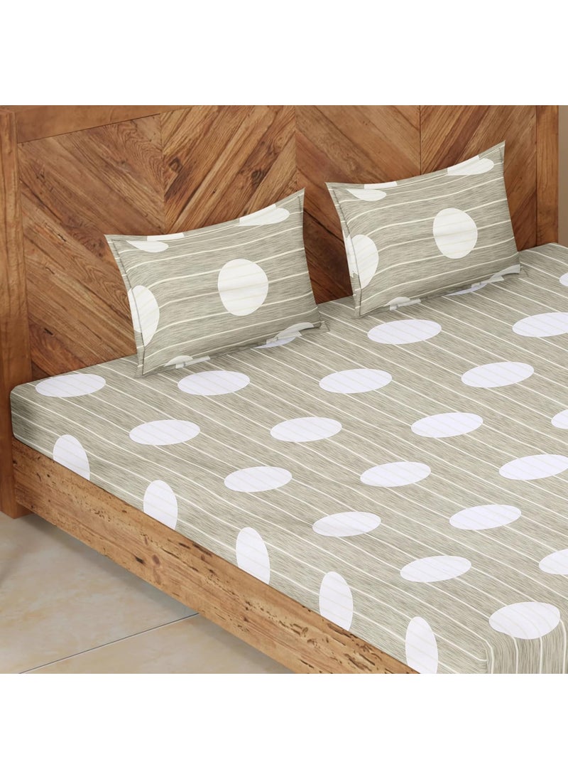 CloudWeave Home Company 100 Pure Cotton Double Bedsheet with 2 Pillow Covers for Double Bed Queen Size Bed 90 x 100 inches bedsheet 18 x 27 inches Cotton Pillow Covers Green Bedsheet Combo