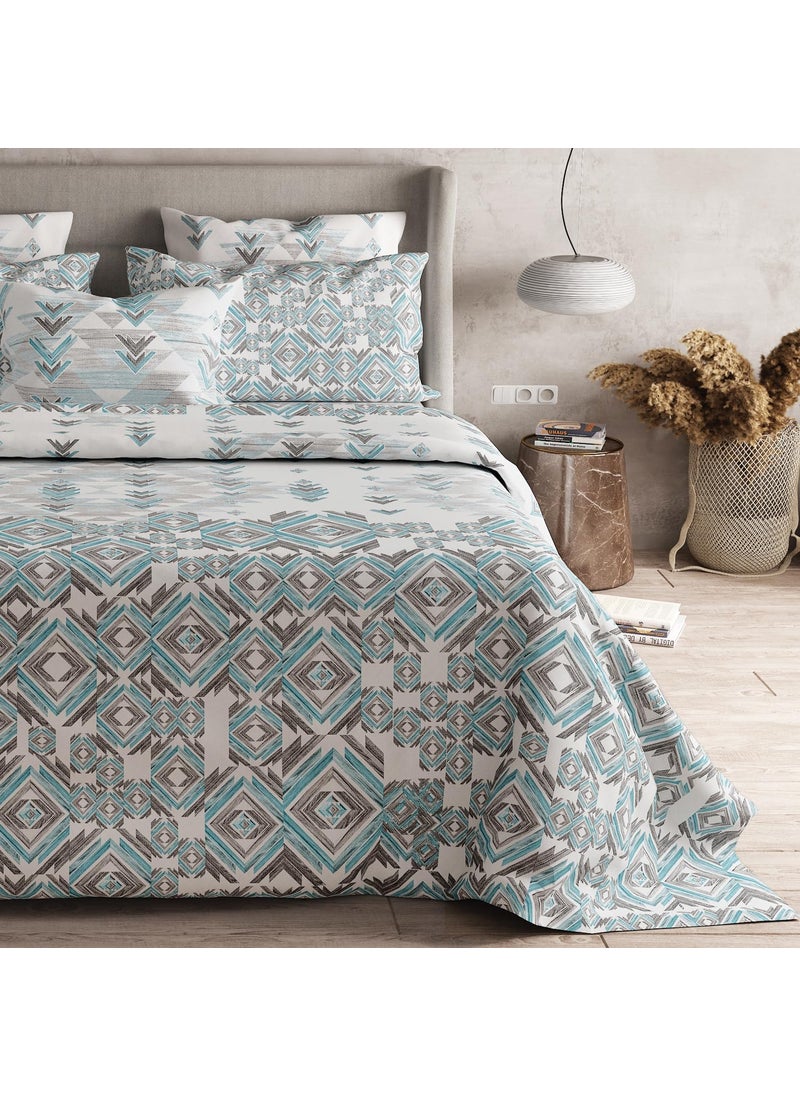 LABHAM 144TC Alpha Cotton Bedsheet 108 x 108 for King Size Double Bed with 2 Large Pillow Covers Breathable Super Soft
