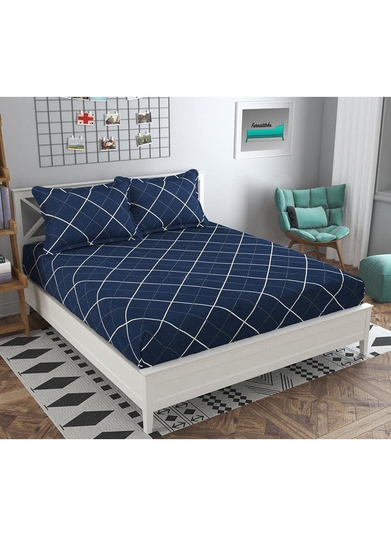COZY FURNISH Super Soft Brushed Microfiber Cotton Double Flat Bedsheet with 2 Pillow CoversBedsheet 90X100Inches Pillow Covers 17X27Inches Bedsheet for Double Bed
