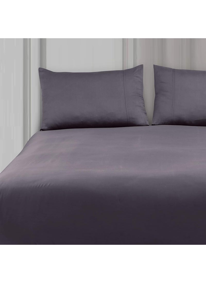 Spread Spain Madison Avenue Cotton with Light Silky and Sateen Sheets 400 Thread Count Super King Size Bedsheet with 2 Pillow Cover 108 x 108 inch Fudge