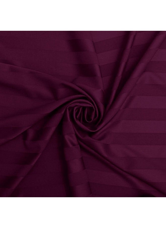 210 Tc Pure Cotton King Size Bedsheet With 2 Pillow Covers Wine 100X108 Inch
