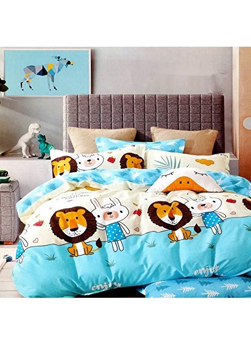 Magnetic Shadow Glace Cotton 140 TC Bedsheet King_Multicolour