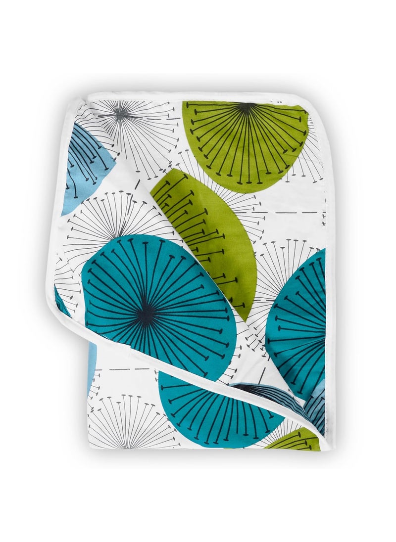 Divine Casa Floret 100 Cotton Single Kids Dohar 120 GSM Soft Lightweight Throw Blanket Cozy Breathable Bedding AllSeason Comfort 140 x 100 CM Aqua