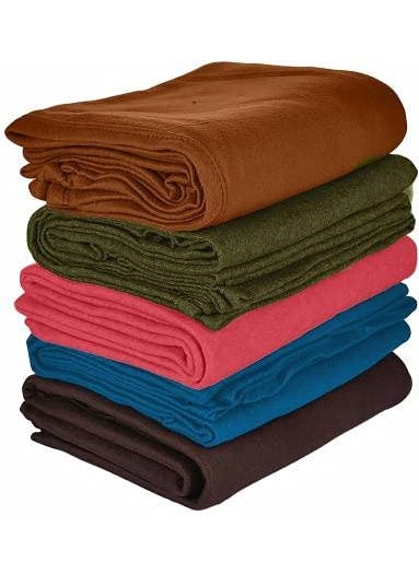 Bezzilish Home Solid Single Coral Blanket Polyester Multicolor Pack of 5