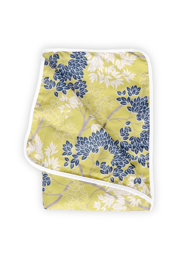 Divine Casa Floret 100 Cotton Single Kids Dohar 120 GSM Soft Lightweight Throw Blanket Cozy Breathable Bedding AllSeason Comfort 140 x 100 CM Lemon Drop