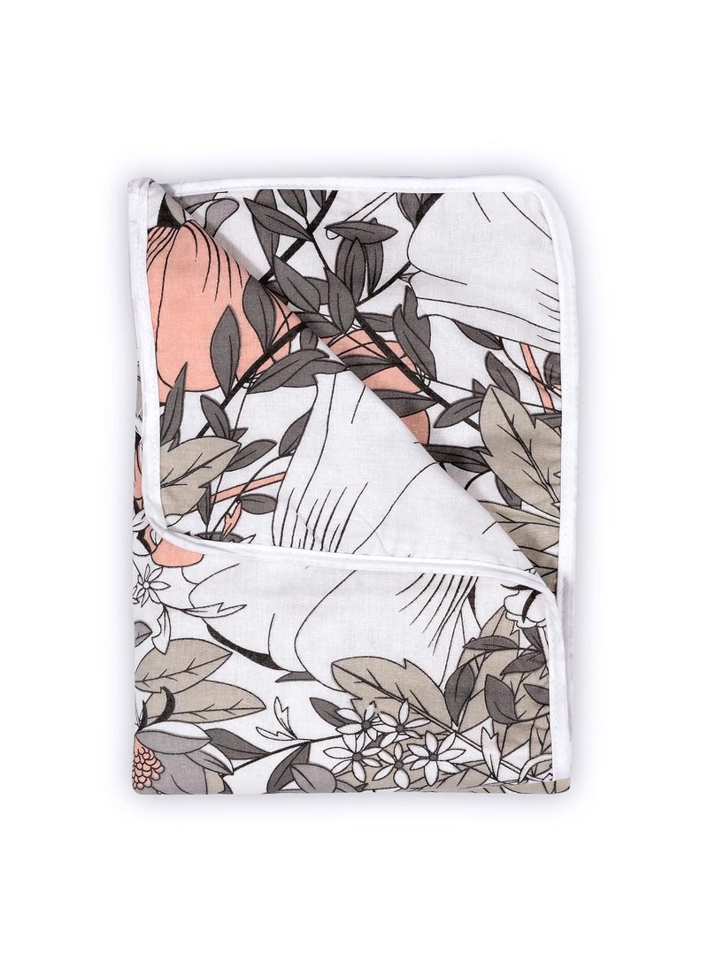 Divine Casa Floret 100 Cotton Single Kids Dohar 120 GSM Soft Lightweight Throw Blanket Cozy Breathable Bedding AllSeason Comfort 140 x 100 CM Griffin