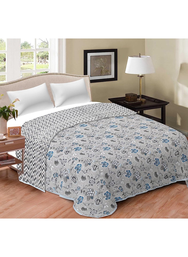 TIQH 100 Heavy Pure Cotton Super Soft Touch Reversible Lightweight BlanketDohar Double Bed