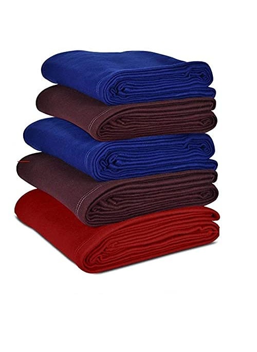 Bezzilish Home 5 Piece Fleece Single Blanket Set Multicolour