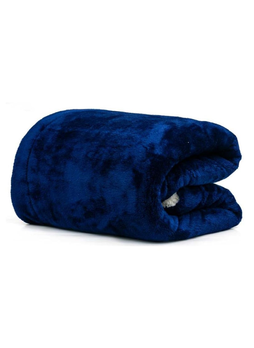 ABONY PRINTS Cuddle Fleece Throw Blanket for Baby Soft and Comfortable Fluffy Fleece for Infants for New Born Babies Toddlers 03 Years Unisex Baby Large Size 102 cm x 132 cm Blue