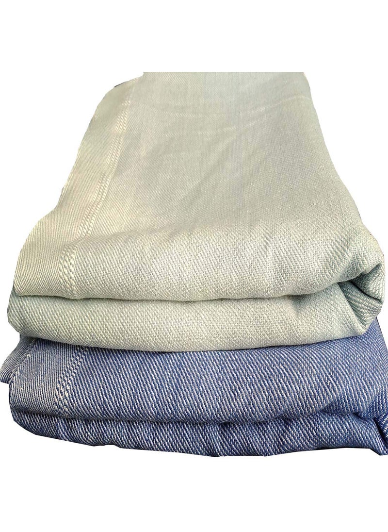 Soulful Creations Cotton Standard Ac Blanket Multicolour Set Of 2 Pcs skinfriendly