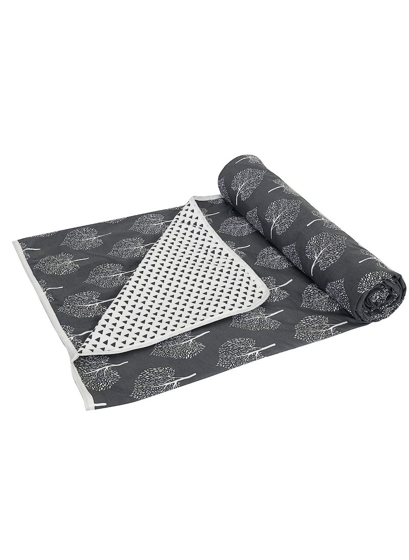 TIQH 100 Heavy Pure Cotton Super Soft Touch Reversible Lightweight BlanketDohar Single Bed