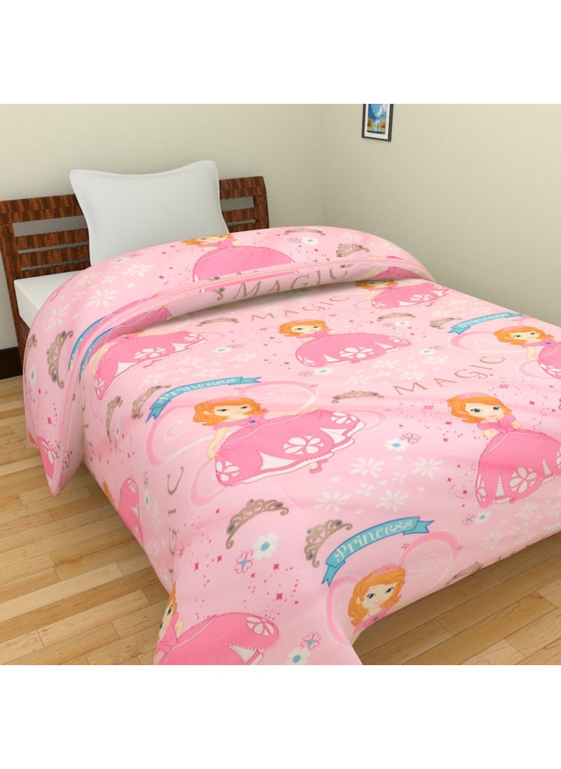 TIQH Cartoon Print Reversible Poly Cotton Single Bed Ac BlanketDohar for Kids 85 x 55 inches Multicolor 02