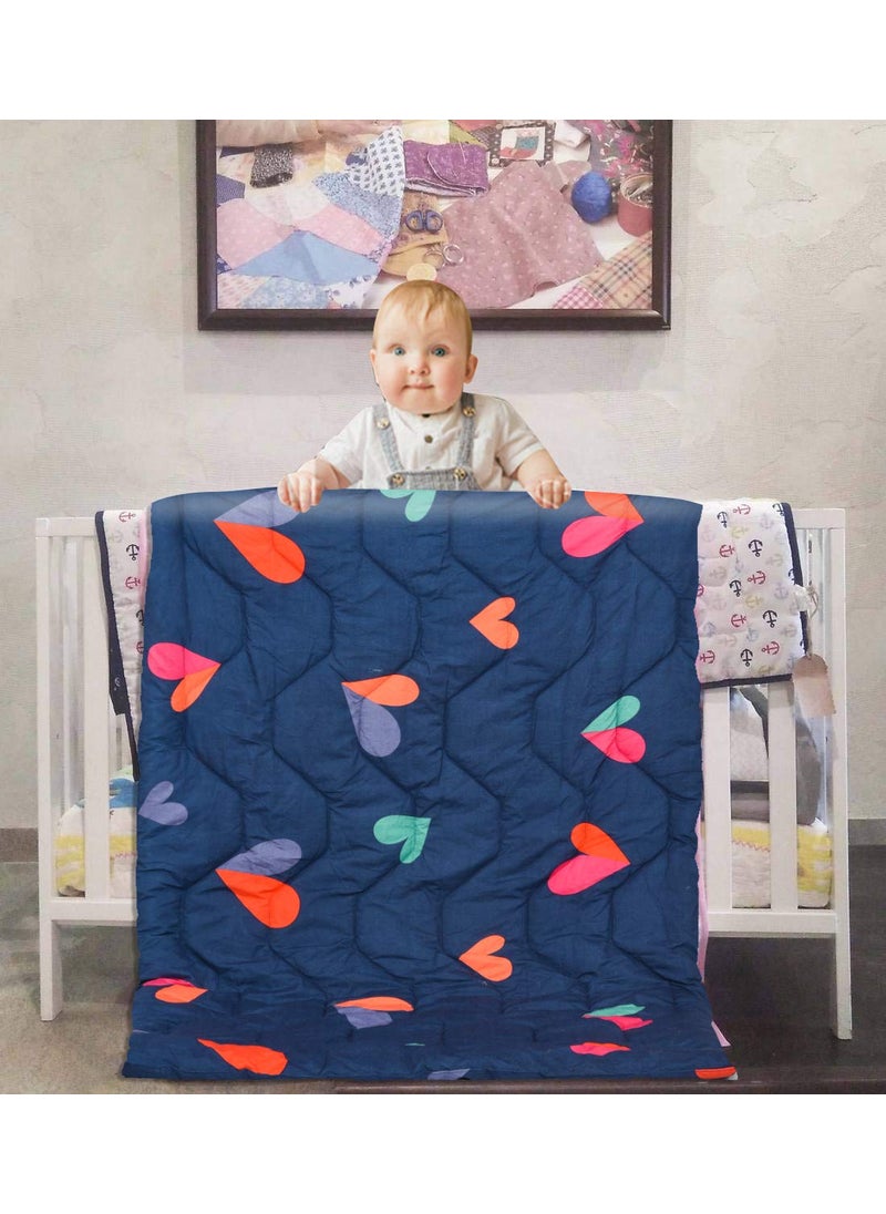 COZY FURNISH Reversible Kids Comforter Blanket Quilt Super Soft AllSeason 150 GSM 08 Years 60x45 Inches for Kids Summer Winter Blanket for Kid Boys Girls TC 144